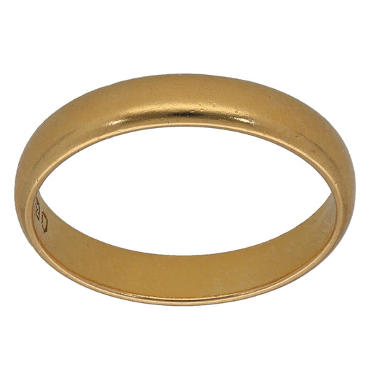 22ct Gold Plain Wedding Ring Size O