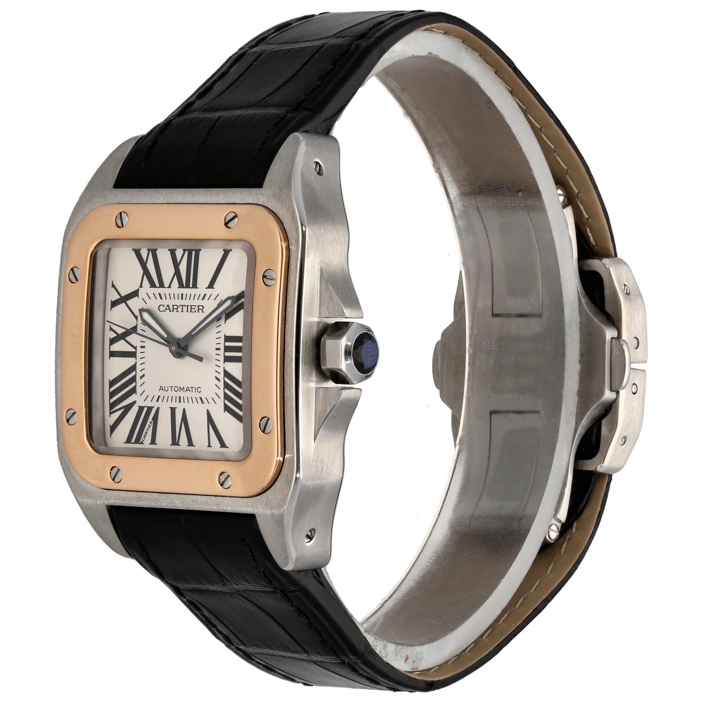 Cartier Santos 100 2878 33mm Bi-Colour Watch