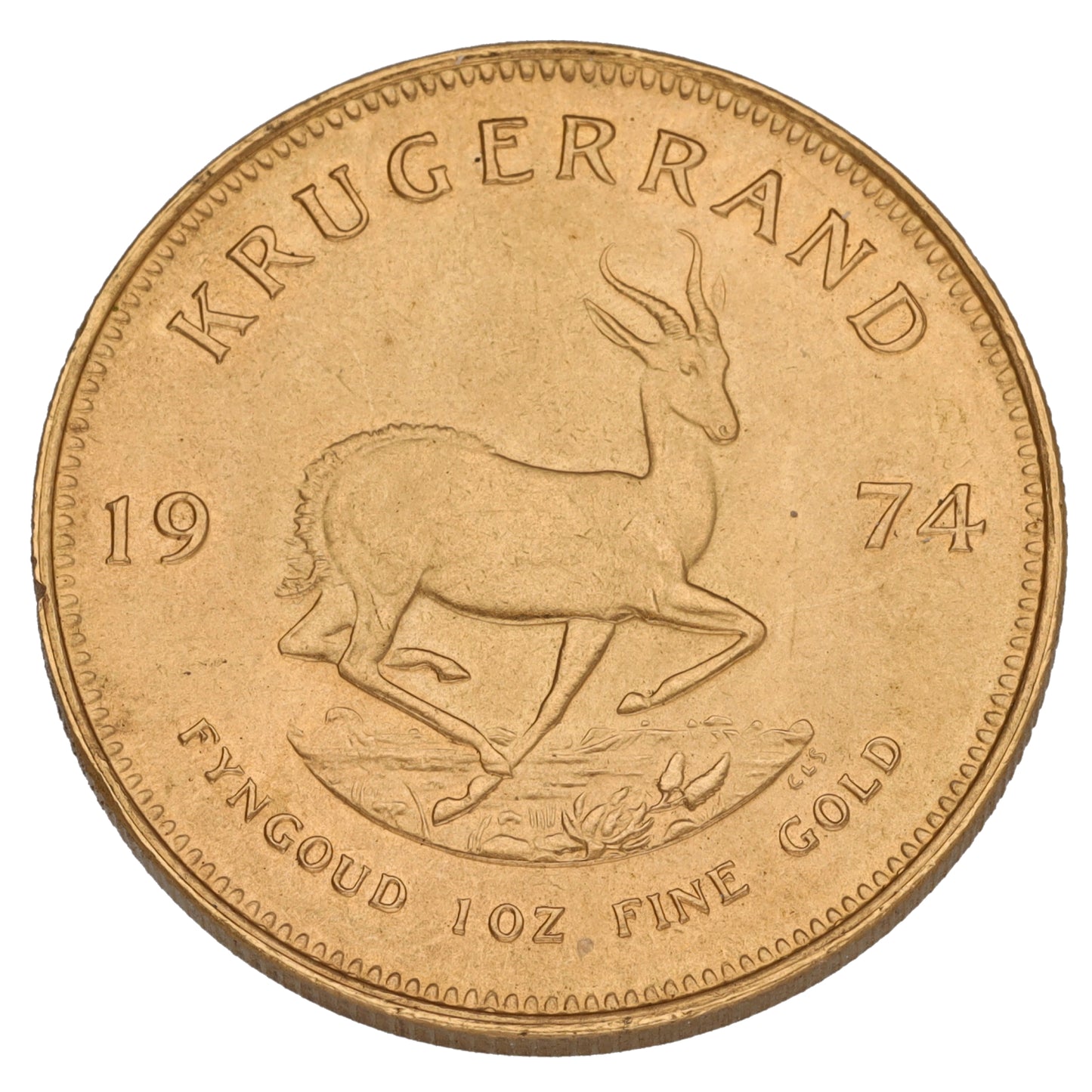 22ct Gold 1 OZ Krugerrand Coin 1974