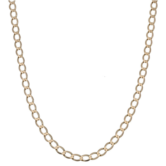 9ct Gold Curb Chain 22"