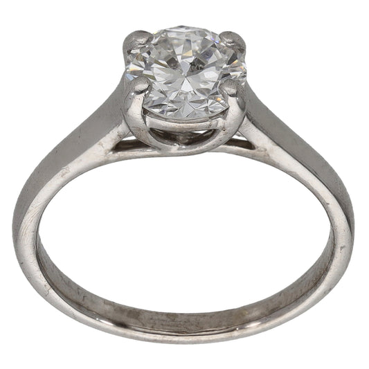 18ct White Gold 1.06ct Diamond Solitaire Ring Size L