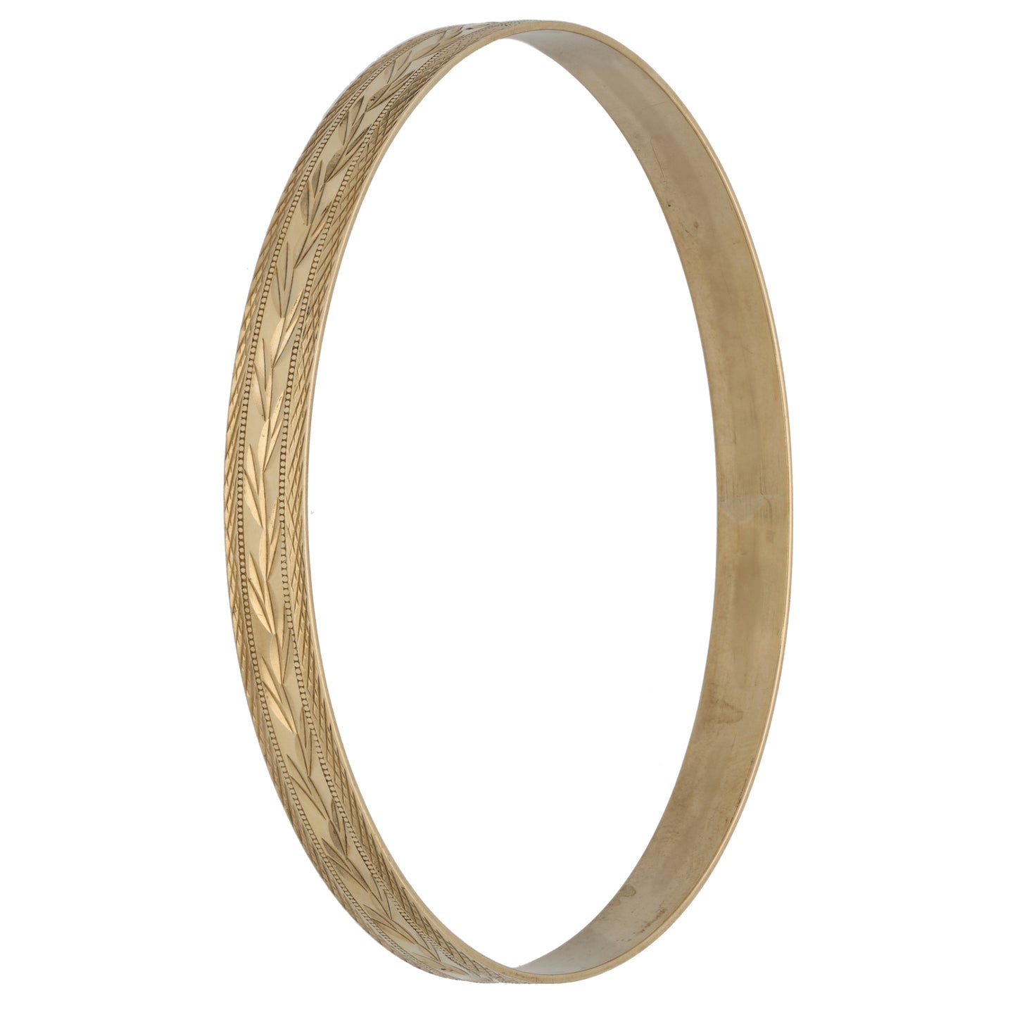 9ct Gold Patterned Bangle