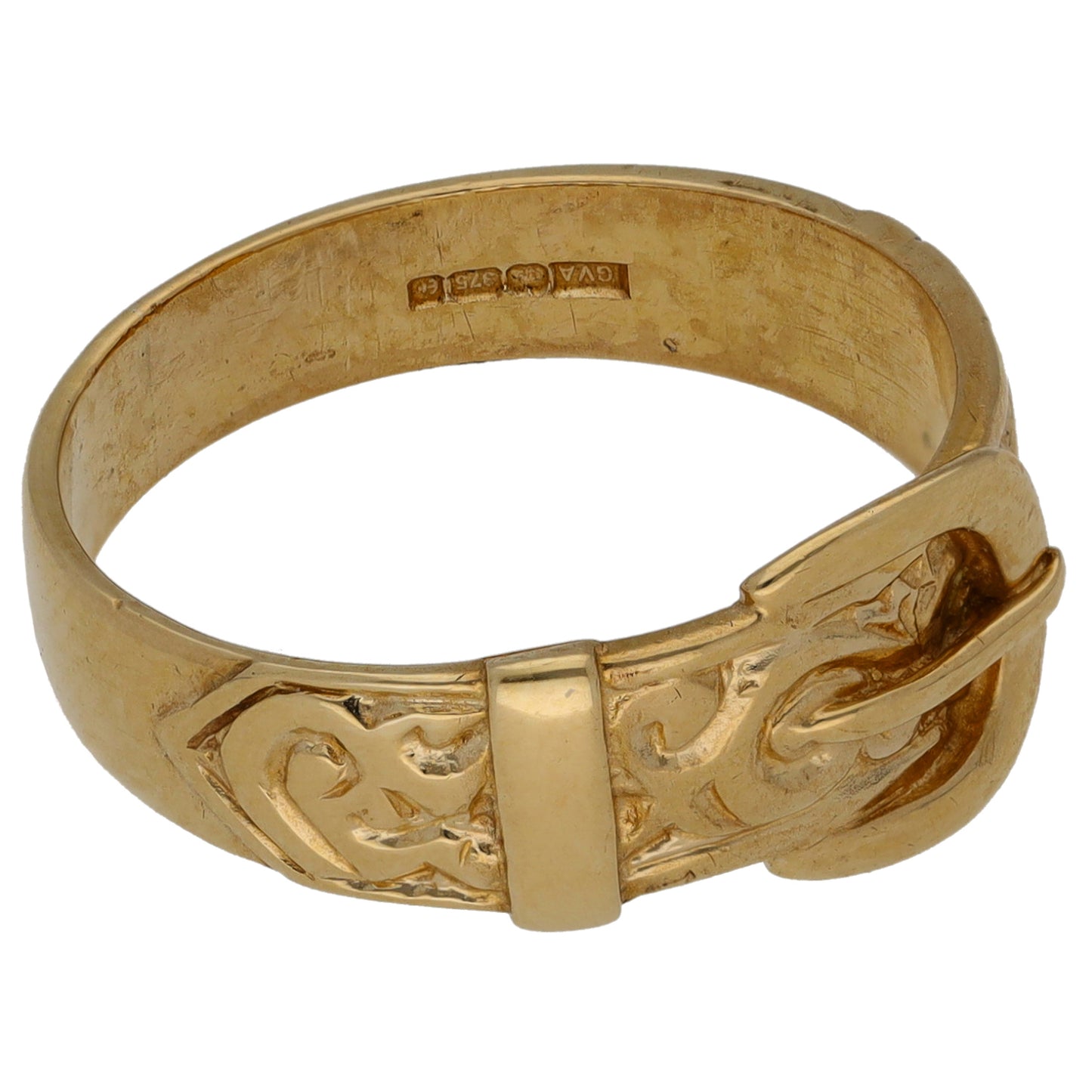 9ct Gold Buckle Ring Size O