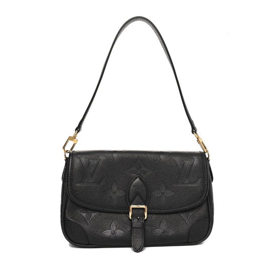 Louis Vuitton Diane Monogram Empreinte Leather Bag - Black