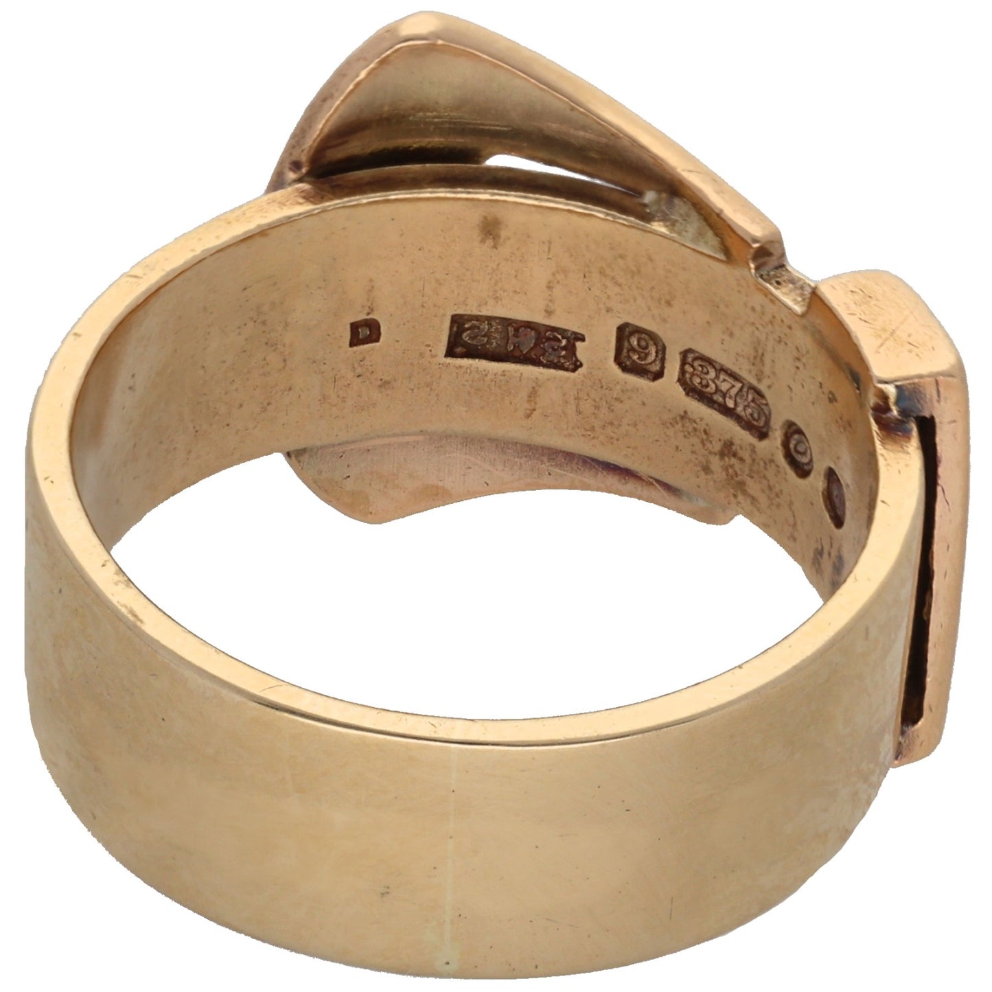 9ct Gold Buckle Ring Size V