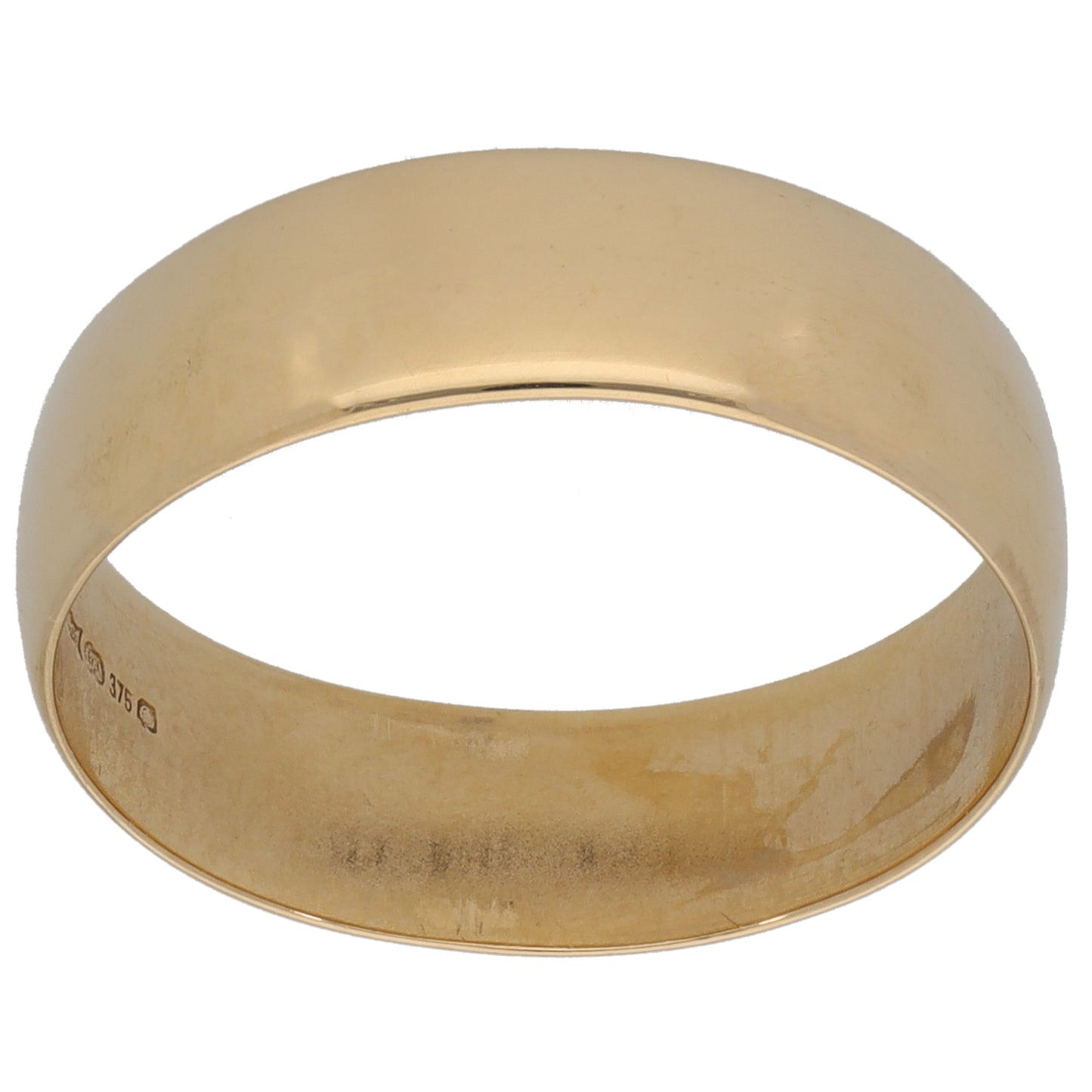9ct Gold Plain Wedding Ring Size Q
