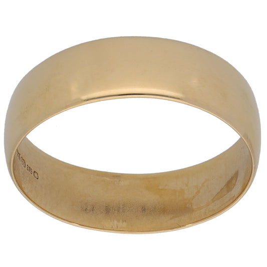 9ct Gold Plain Wedding Ring Size Q
