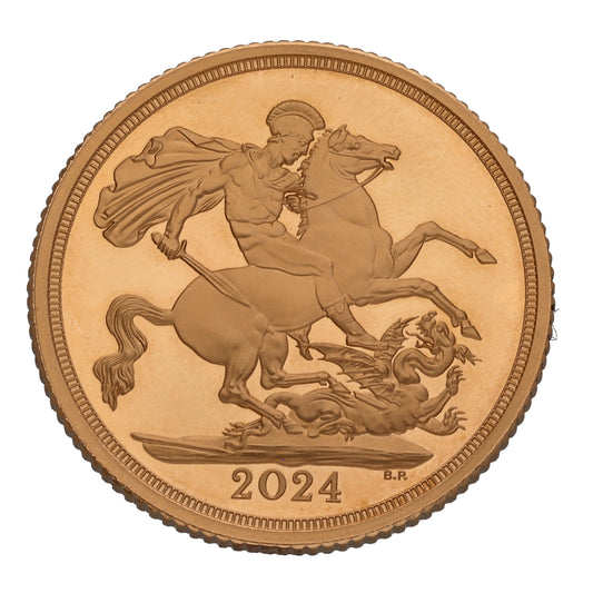 22ct Gold King Charles III Full Sovereign Coin 2024