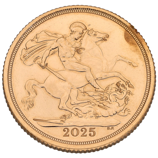 22ct Gold King Charles III Full Sovereign Coin 2025