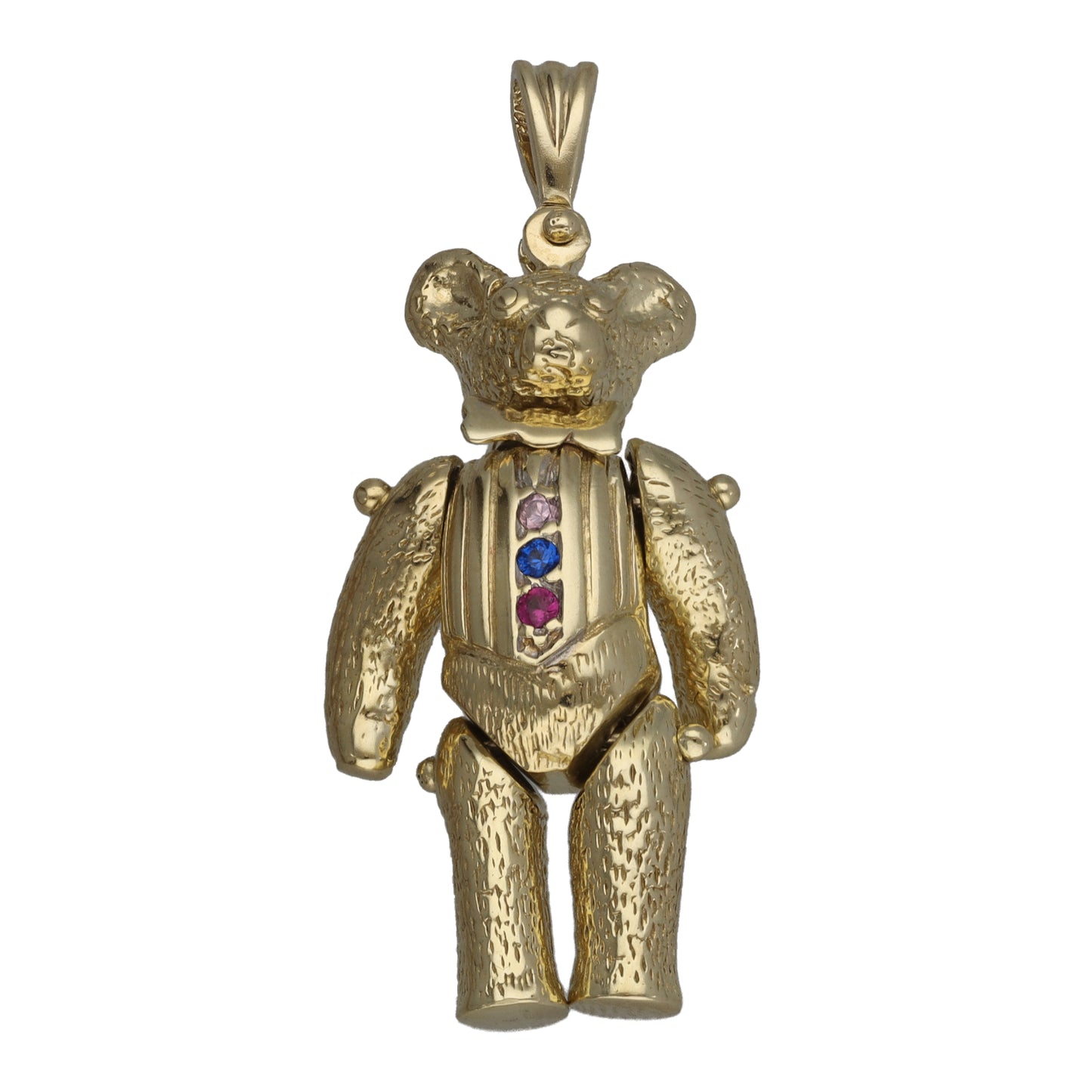 9ct Gold Imitation Gems Teddy Bear Pendant