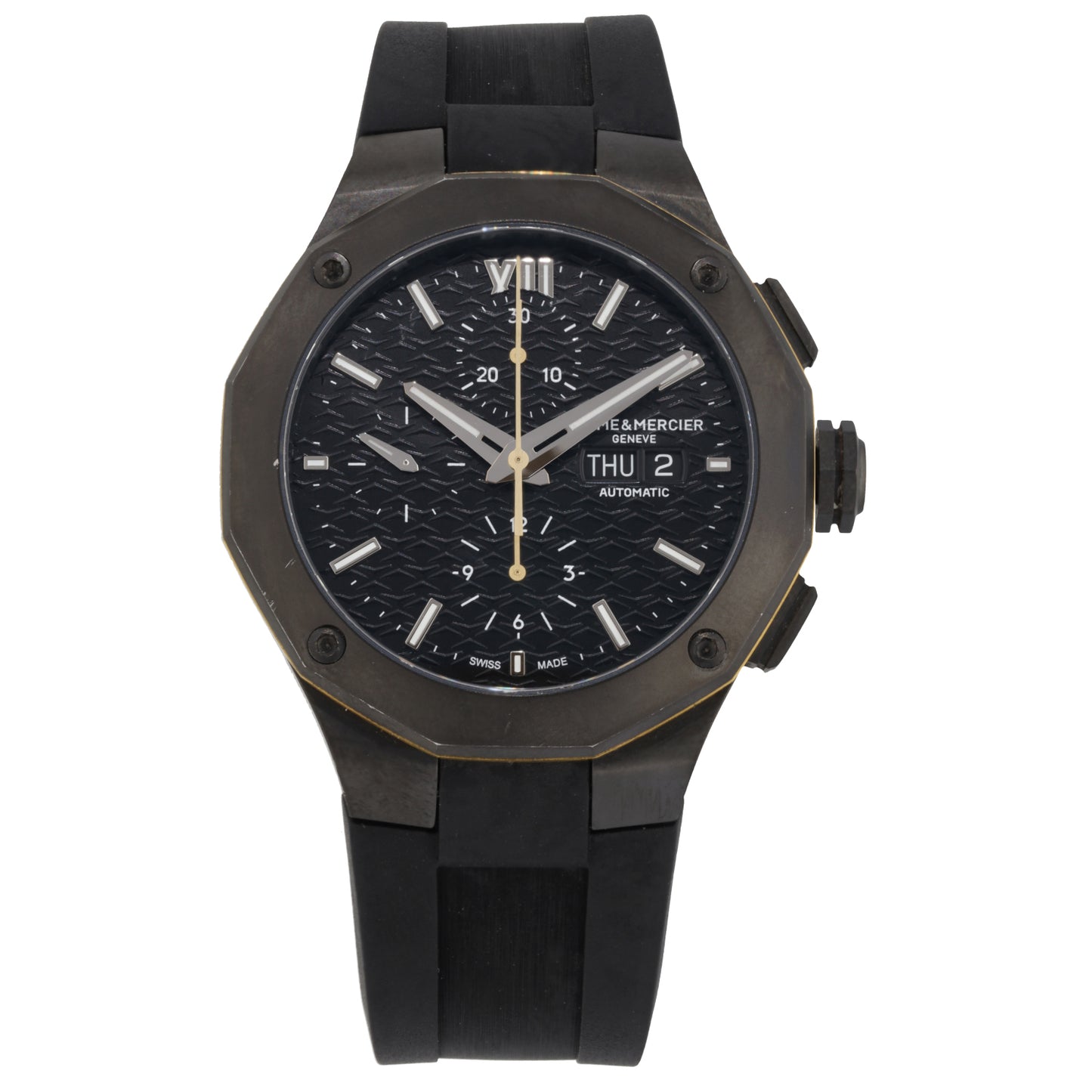 Baume Et Mercier Rivera 65906 44mm DLC Stainless Steel Watch