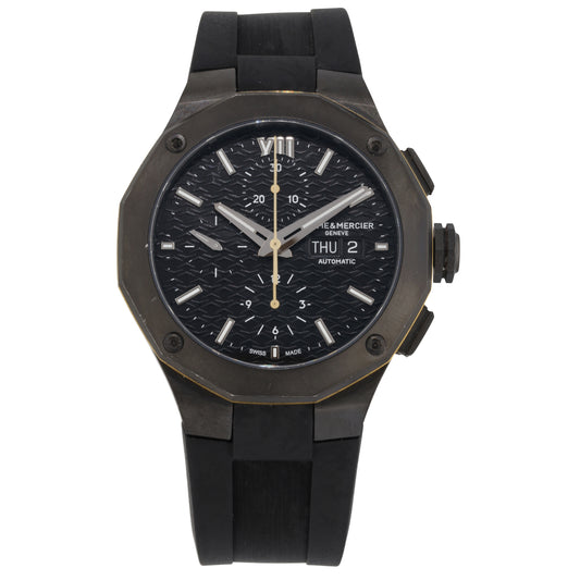 Baume Et Mercier Rivera 65906 44mm DLC Stainless Steel Watch