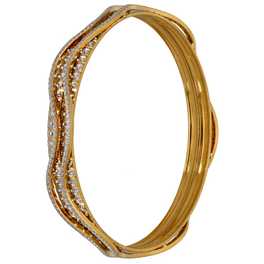 22ct Bi-Colour Gold Set of Bangles