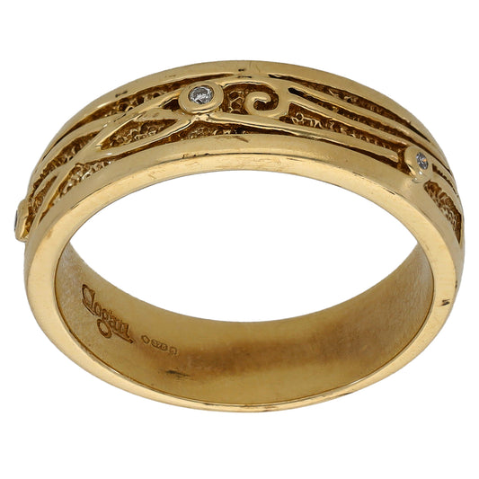 9ct Gold Clogau 0.03ct Diamond Alternative Ring