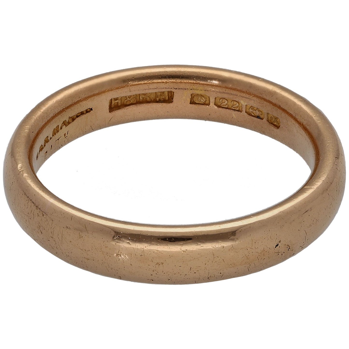 22ct Gold Plain Wedding Ring Size P