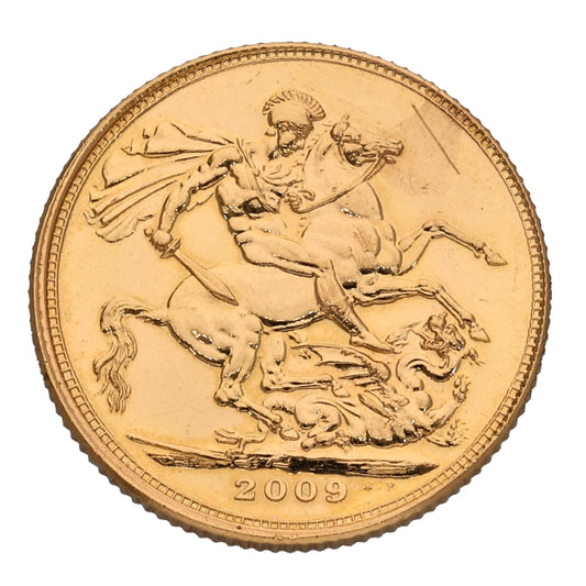 22ct Gold Queen Elizabeth II Full Sovereign Coin 2009