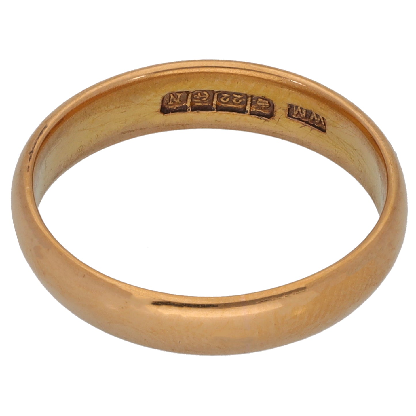 22ct Gold Plain Wedding Ring Size M