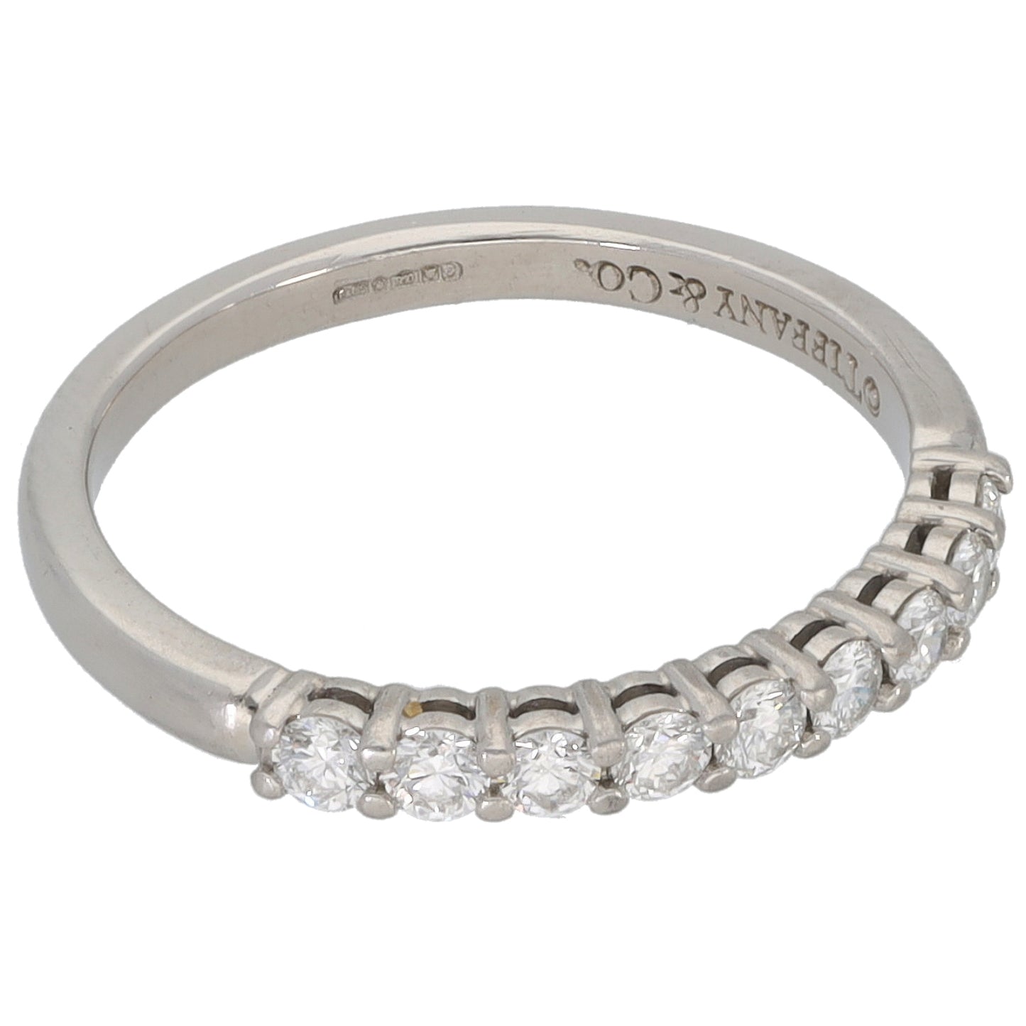 Platinum Tiffany & Co 0.18ct Diamond Half Eternity Ring