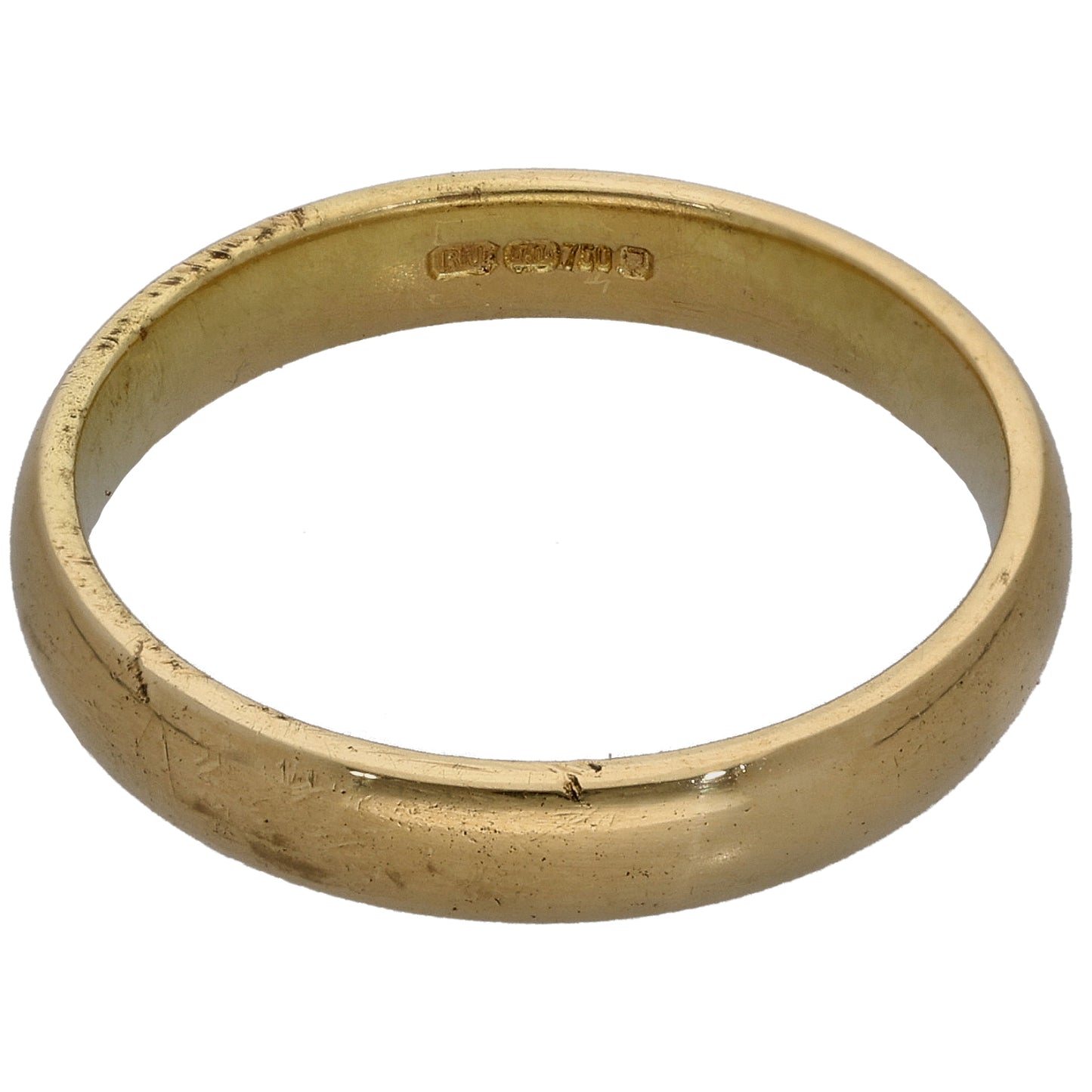 18ct Gold Plain Wedding Ring Size U