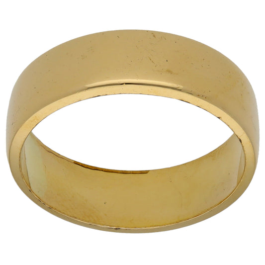 18ct Gold Plain Wedding Ring Size N