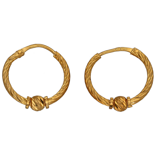 22ct Gold Hoop Earrings