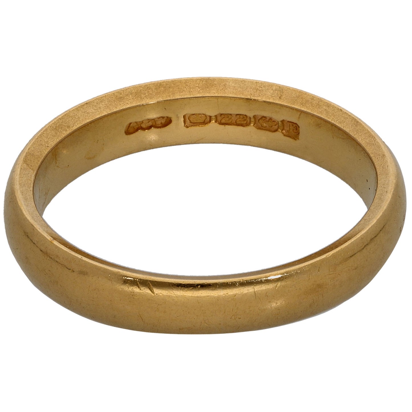 22ct Gold Plain Wedding Ring Size P