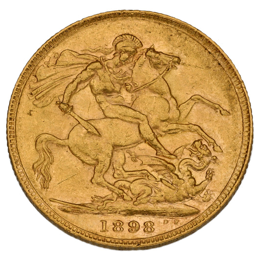 22ct Gold Queen Victoria Full Sovereign Coin 1898