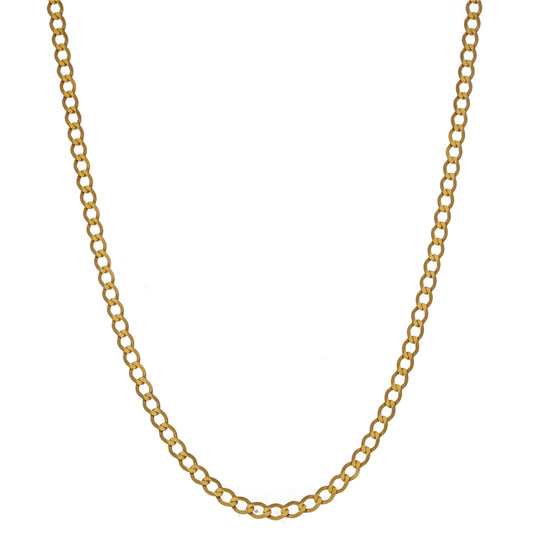 9ct Gold Curb Chain 18"