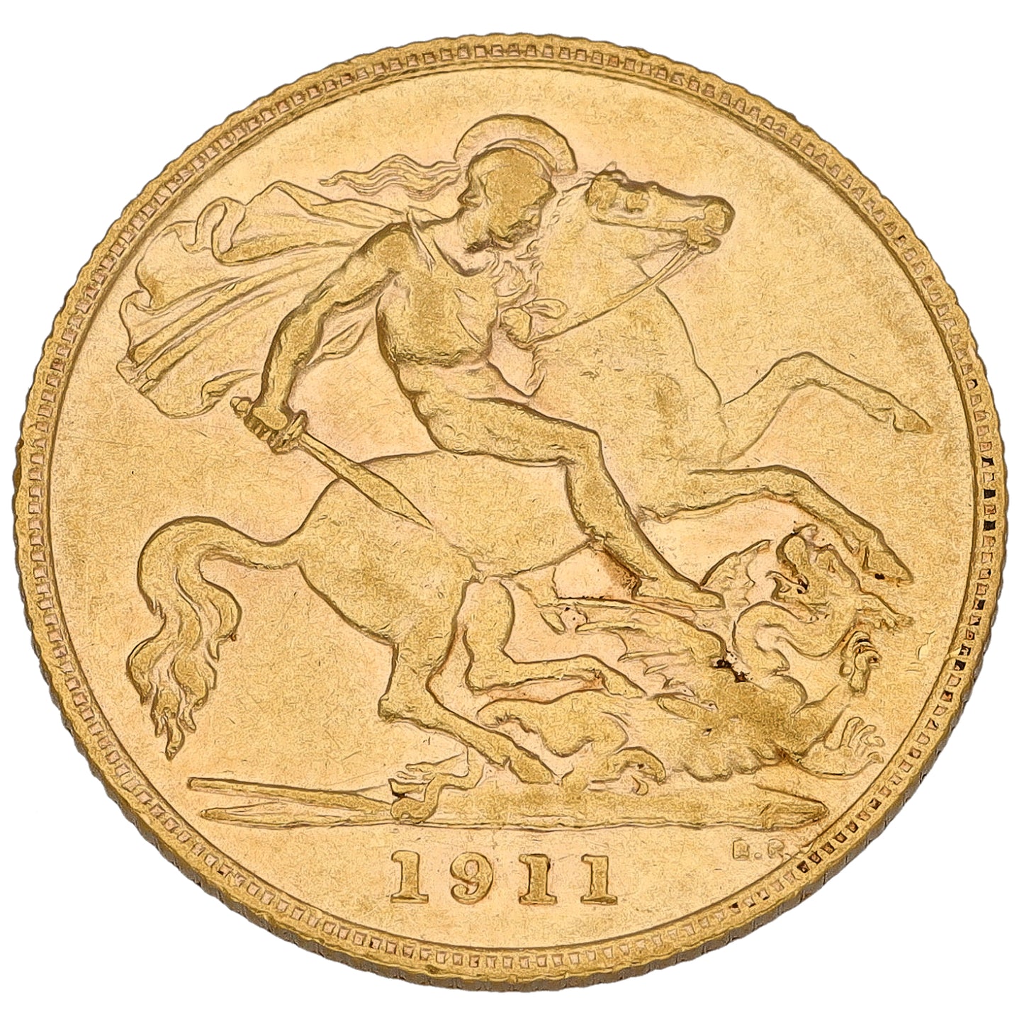 22ct Gold King George V Half Sovereign Coin 1911