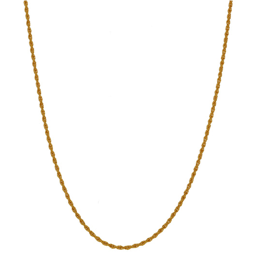22ct Gold Rope Chain 16"