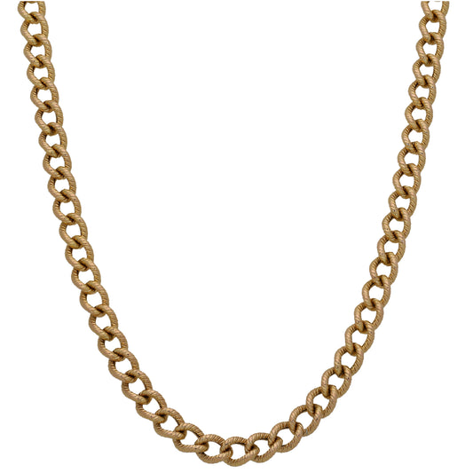 9ct Gold Curb Chain 18"