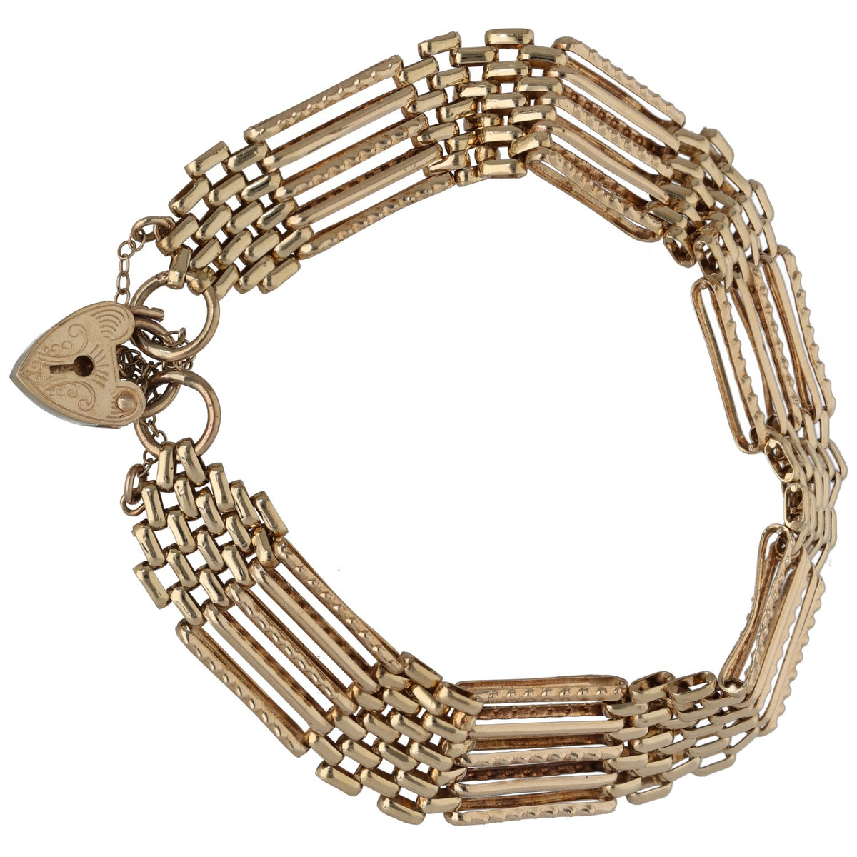 9ct Gold Gate Bracelet