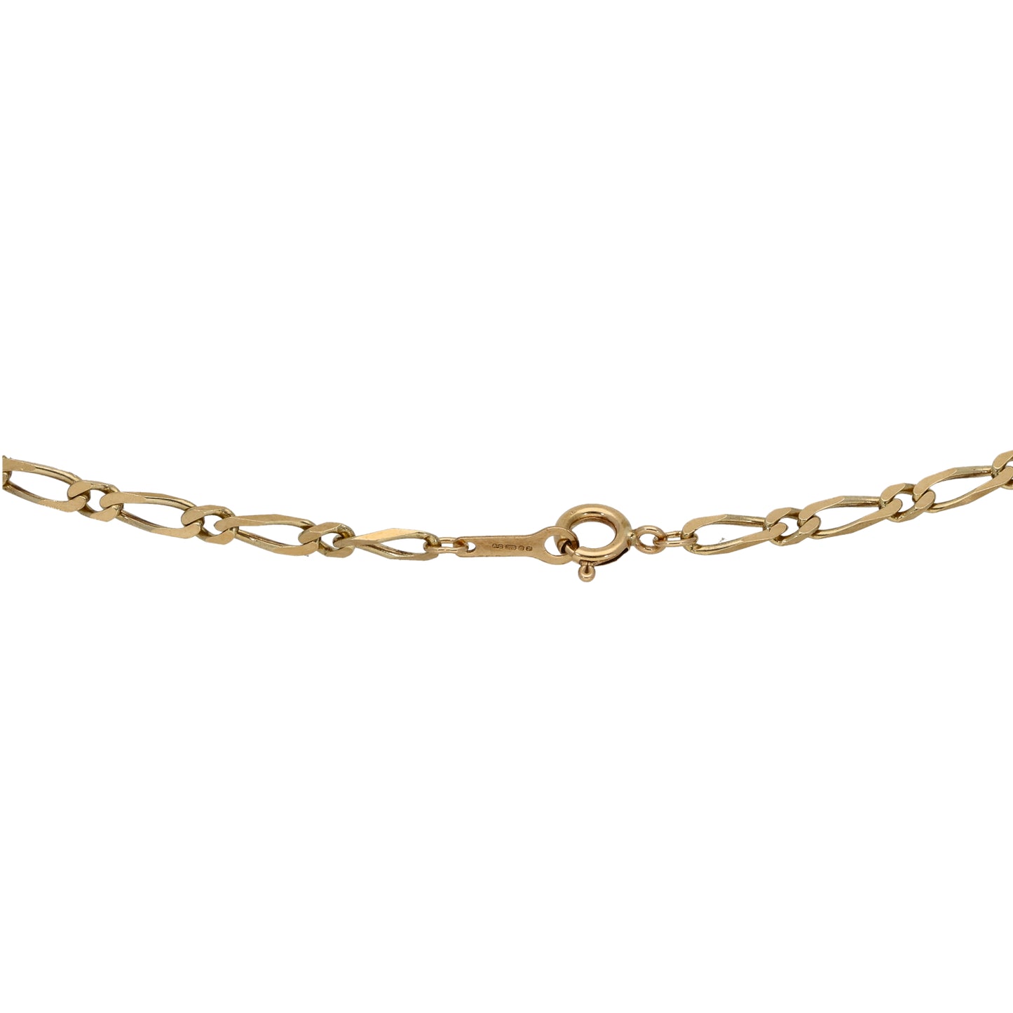 9ct Gold Figaro Chain 18"