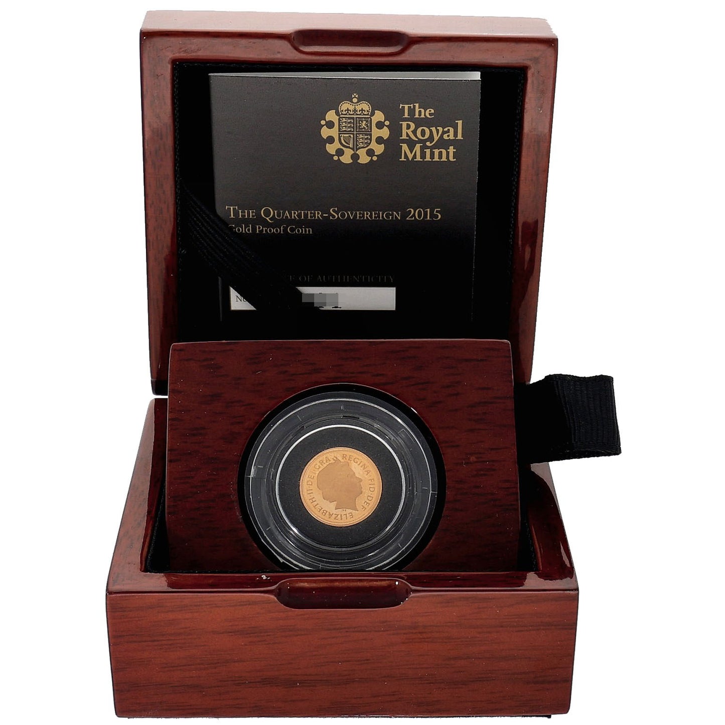22ct Gold Queen Elizabeth II Quarter Sovereign Coin 2015