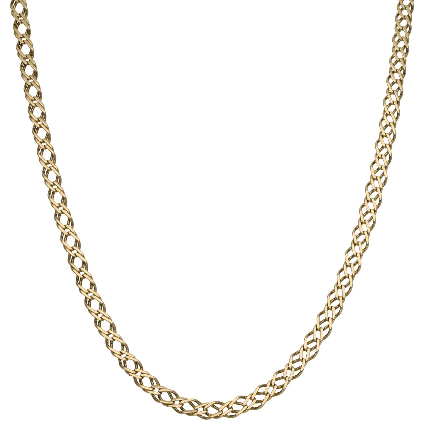 9ct Gold Double Curb Chain 18"