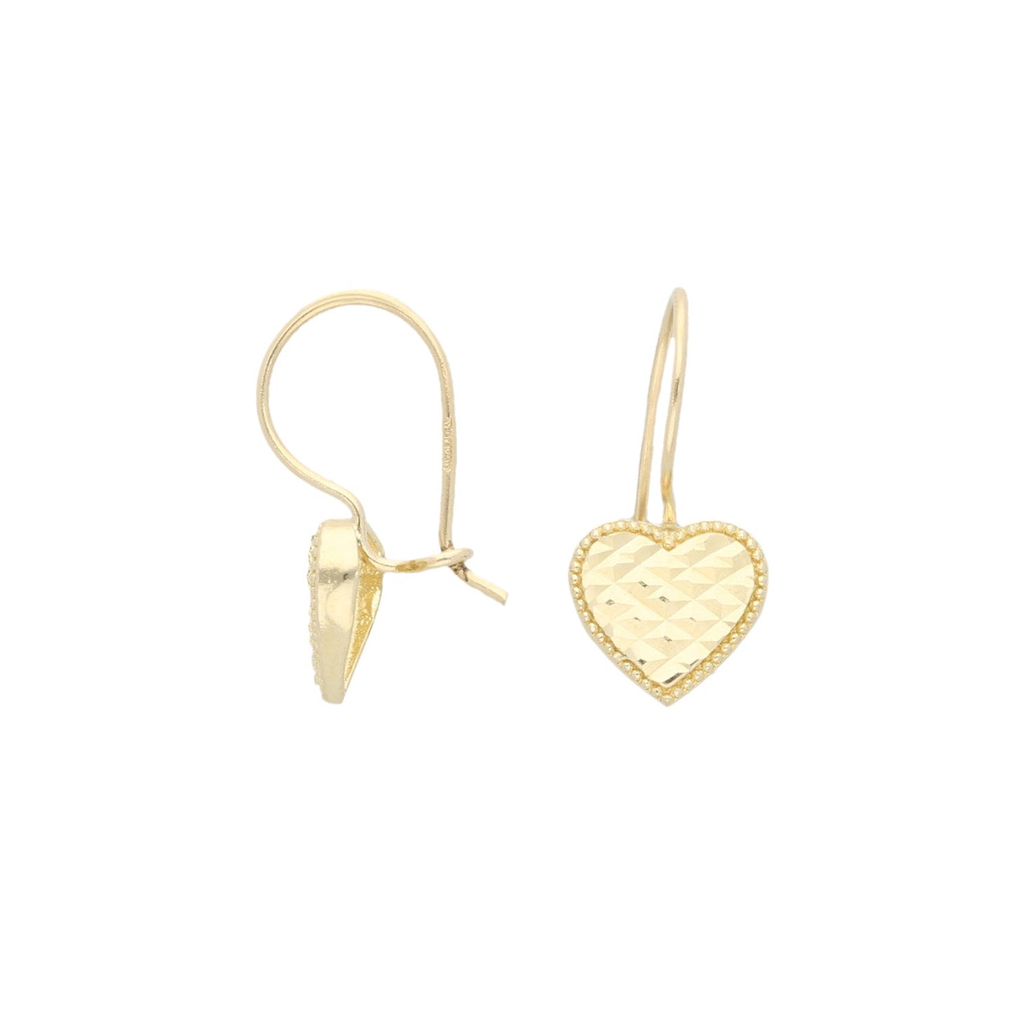 14ct Gold Heart Earrings