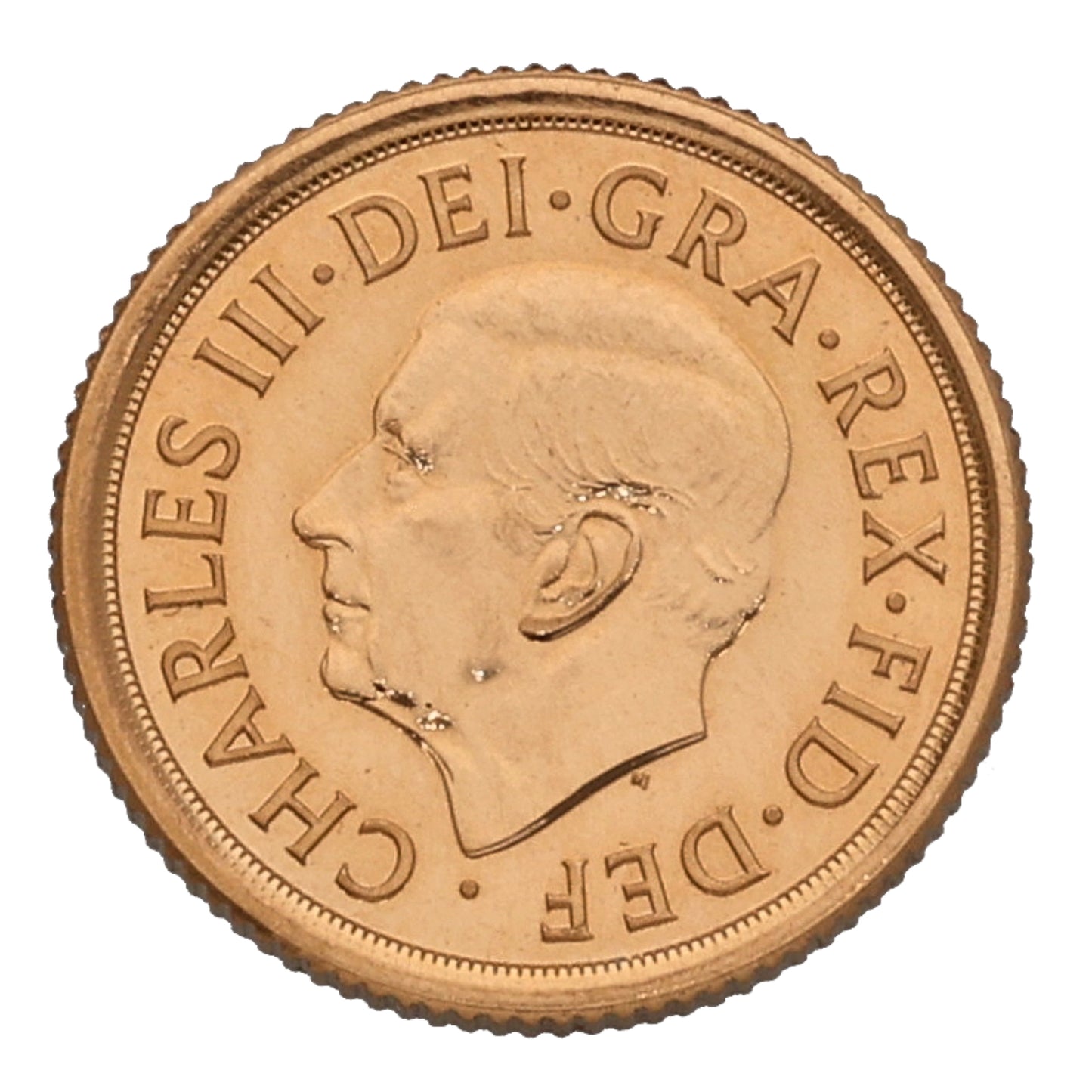 22ct Gold King Charles III Quarter Sovereign Coin 2022