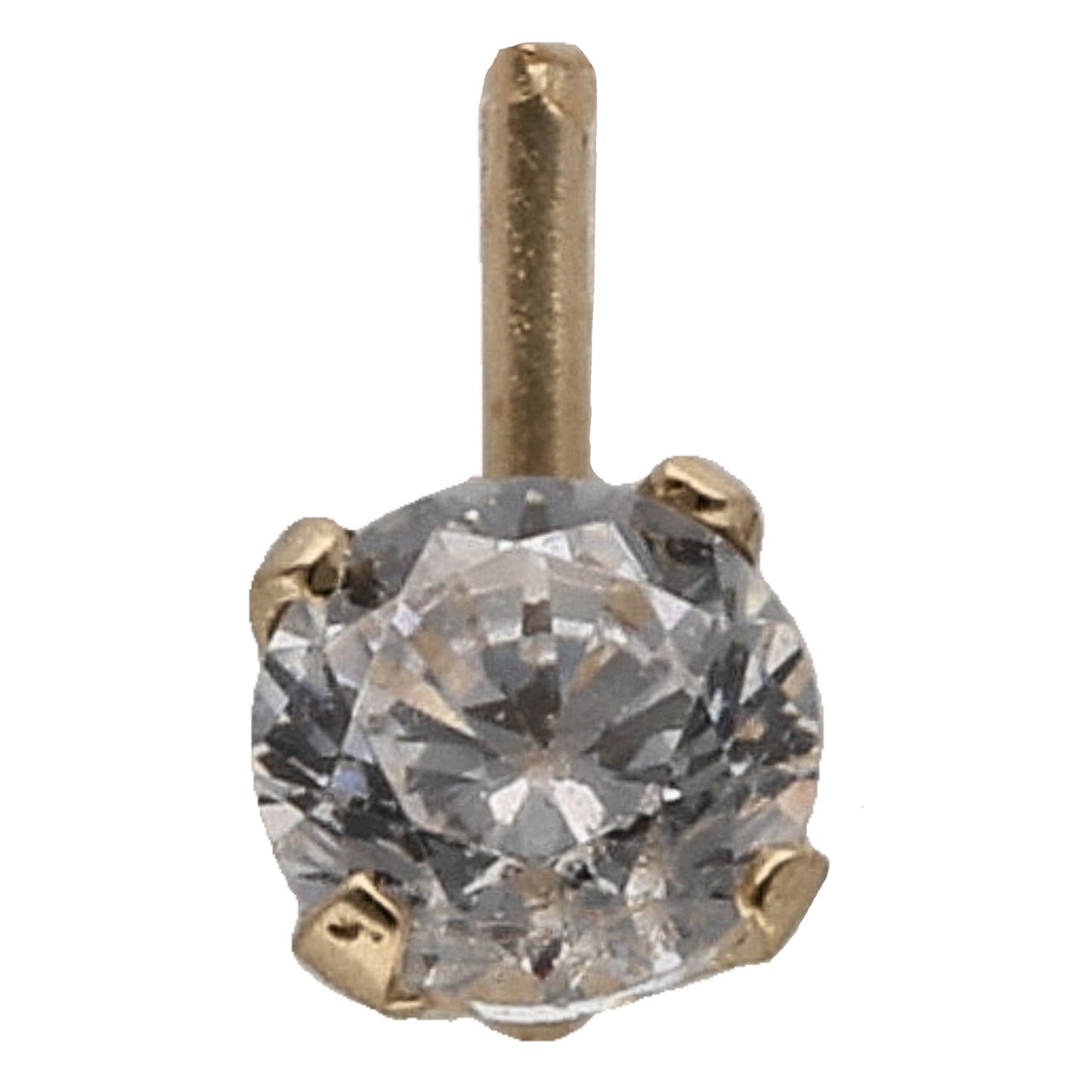 New 9ct Gold Cubic Zirconia Nose Stud