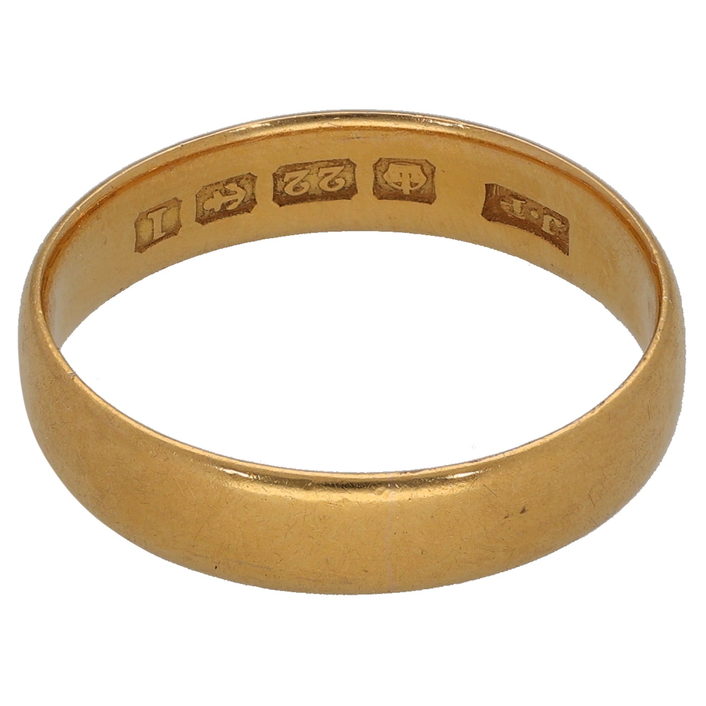 22ct Gold Plain Wedding Ring Size Q