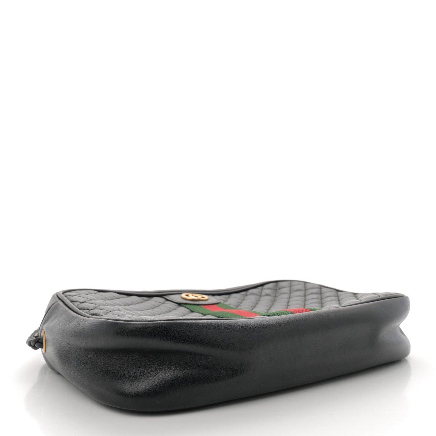 Gucci Trapuntata Camera Calfskin Leather Bag - Black