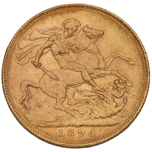 22ct Gold Queen Victoria Full Sovereign Coin 1894