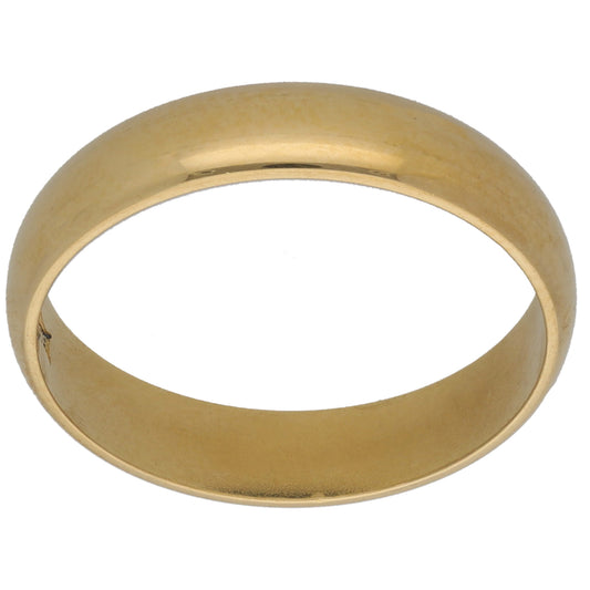 18ct Gold Plain Wedding Ring Size N