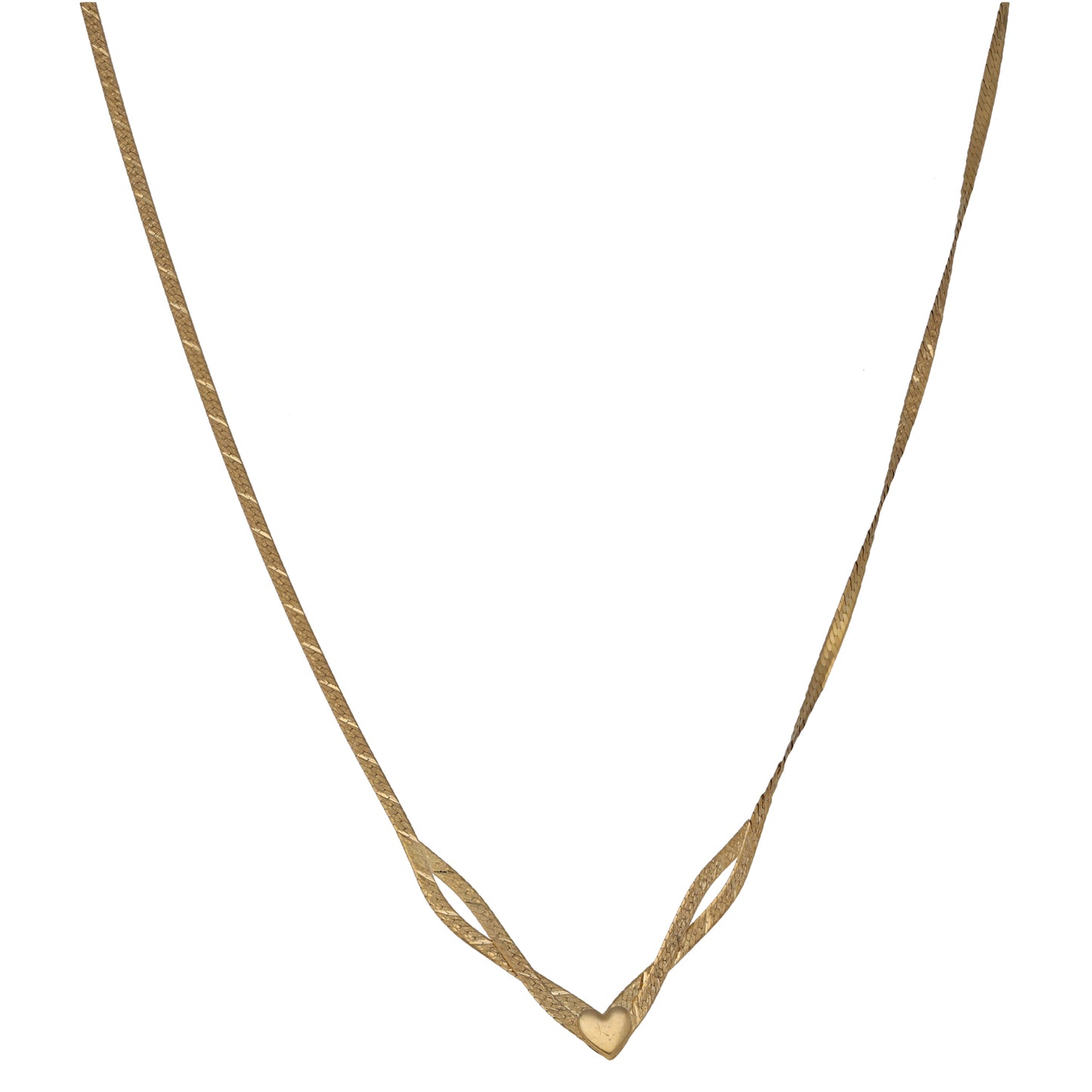 9ct Gold Herringbone Chain 16"