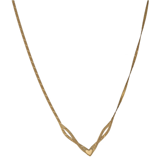 9ct Gold Herringbone Chain 16"
