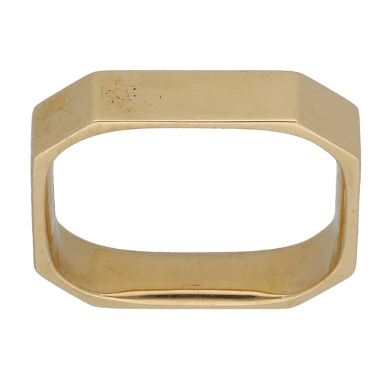 9ct Gold Shaped Wedding Ring Size L