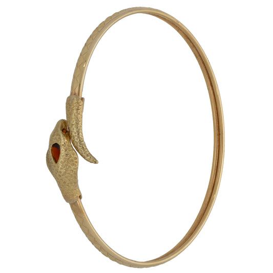 9ct Gold Garnet Torque Bangle
