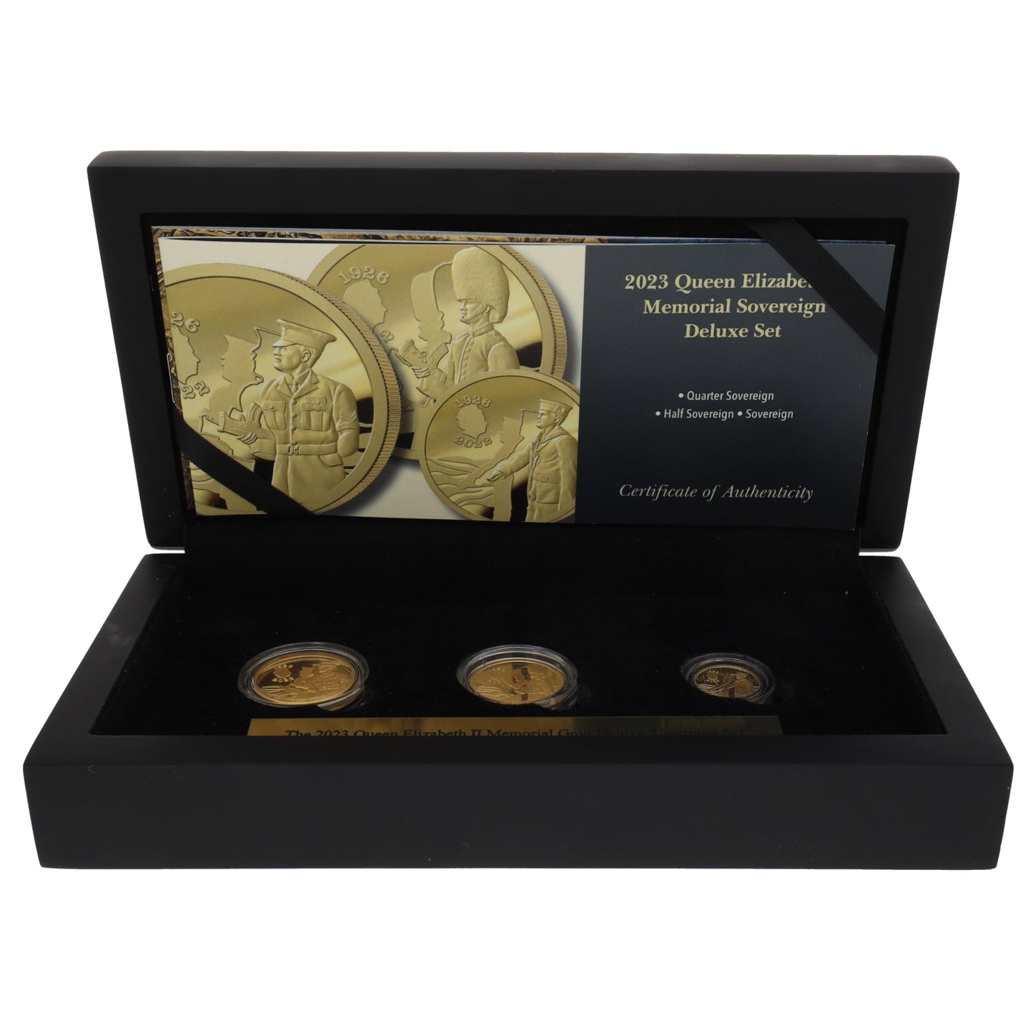 22ct Gold Queen Elizabeth II Memorial Sovereign Coin Set 2023