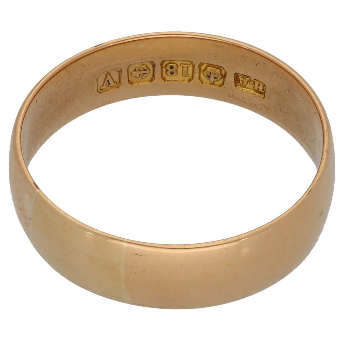 18ct Gold Plain Wedding Ring Size U