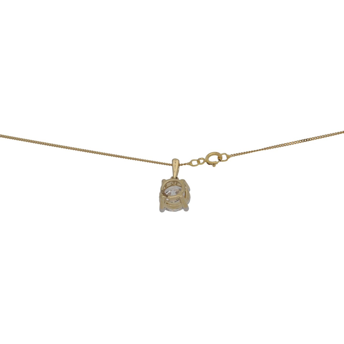 New 9ct Gold 2.00ct Laboratory-Grown Diamond Solitaire Pendant With Chain