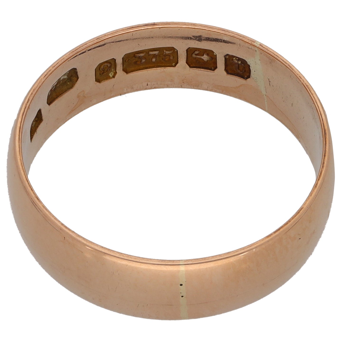9ct Gold Plain Wedding Ring Size N